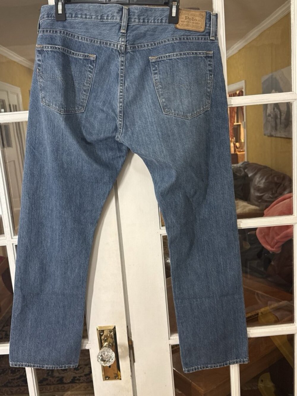 Polo Ralph Lauren Mens Jeans Blue 34/30 The Varick Slim Straight Leg Jeans Nice